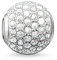 Thomas Sabo Damen Bead Weißer Pavé Karma Beads 925 Sterling Silber K0024-051-14