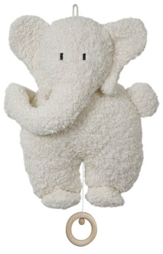 Efie Spieluhr Elefant aus Bio-Baumwolle (kbA), GOTS-zertifiziert, waschbar, handgefertigt, Made in Germany (LaLeLu)
