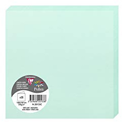 Clairefontaine 20133C Packung (mit 25 Doppelkarten Pollen, Gefaltet, 160 x 160mm) 210g, Jadegrün