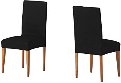 Martina Home Kissenbezüge Für Stuhl Hülle mit Lehne 24x30x6 cm Schwarz