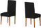 Martina Home Kissenbezüge Für Stuhl Hülle mit Lehne 24x30x6 cm Schwarz