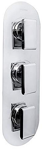 Bristan PIV2 SHC3DIV C Pivot 2 Robinet de douche thermostatique encastré avec inverseur 2 sorties et robinet d'arrêt Chromé, chrome, Three Outlet, One On