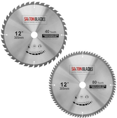 TCT305MXA 2x Saxton TCT Circular Wood Saw Blade 305mm Pack A for Bosch Makita Dewalt