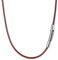 PROSTEEL Unisex Kunstleder Halskette 2mm Braune geflochten Lederkette Lederband Damen Herren Kordelkette Accessoire für Anhänger(46cm/18)