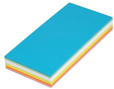 MAUL Moderationskarten rechteckig 205x95mm (120 Stück) | Beschriftbare Karteikarten | Coaching Karten | Präsentationskarten | Moderationskoffer Nachfüllpack | 150 g/m² Papier | Bunt