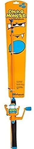 Shakespeare Combo Catch A Monster Canne à Pêche et Moulinet Coloré pour les enfants, Ensemble Performant Prêt à Pêcher, Orange
