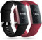 Faliogo 2 Stück Ersatzriemen Kompatibel mit Fitbit Charge 3 Armband/Fitbit Charge 4 Armband, Weiches Sports Uhrenarmband Armbänder für Damen Männer, Klein, Schwarz/Rot