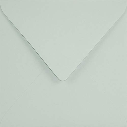 Netuno 25 quadratische Briefkuverts Pastell-Grün 153x 153 mm 120g Keaykolour Pastel Green elegante Briefhüllen aus Feinpapier ökologisch hochwertige Briefumschläge quadratisch für Einladungskarten