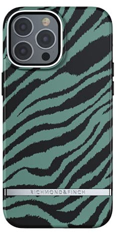 Richmond & Finch Case Compatible with iPhone 13 Pro Max, Emerald Zebra, 6.7 Inches, Fully Protective, Wireless Charging, Matte Finish, Polycarbonate, Animal Theme