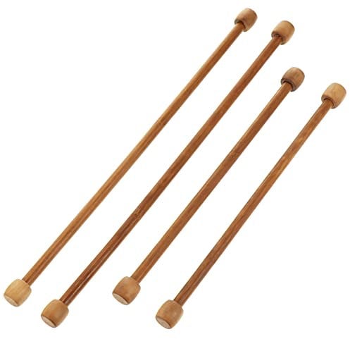 EXCEART 4pcs Brown Wooden Banner Tapestry Pole Horizontal Flag Hanger for House Sports Dynasty Company Flags DIY Woven Tapestry Accessories
