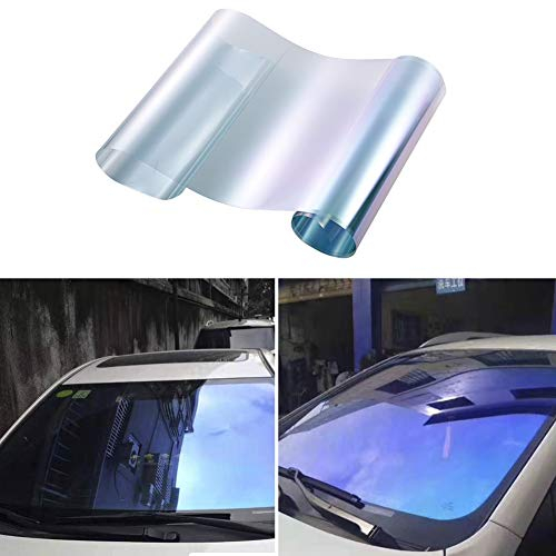 Blueshyhall Auto Tönungsfolie 67% VLT Tiefblau, Auto Fenster Folie mit Spiegeleffekt, Sichtschutz Blendschutz Wärmeschutz Sonnenschutz Fenster Folie für Frontscheibe, Seitenfenster (50 x 300 cm)