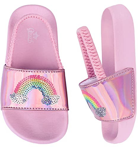 Dream QuanZhou Zapatos de Playa Niña Chanclas para Niñas Verano Zapatos de Ducha Antideslizantes Sandalias de Piscina Suave Hogar Ligero Interior Zapatillas Dibujos Animados Sandalias Bañarse 30 Rosa