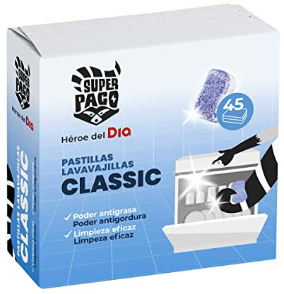 DIA SUPER PACO lavavajillas máquina classic en pastillas caja 45 uds