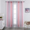 GIRASOLE HOME® Coppia Tende Doppio Velo Oscuranti Morbide Fantasia Stelle Vuote Tenda Isolante per Camera e Cameretta Bambini 2 Pannelli con Occhielli (140x235cm, Rosa e Violetto)