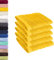 Lavea 5er Set Gästehandtücher 30x50 cm – Weiche und Saugstarke Gästetücher aus 100% Baumwolle, Frottierserie Elena – Waschbar und Strapazierfähig – Rapsgelb