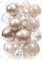 Sea Team Set di palline di Natale in plastica trasparente, infrangibile, multidimensione, palline di Natale decorative con decorazioni delicate ripiene (25 pezzi, champagne, 25 pezzi