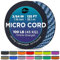 TECEUM Micro Paracord – Blaue Schlange – 1.18 mm x 38 m– Micro Utility Cord – Dünnes geflochtenes Paracord-Seil aus Nylon und Polyester – Ersatzschnur für Windspiele – Reißfeste Survival-Schnur 6769с