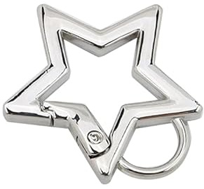 Sternförmiger Edelstahl-Schlüsselanhänger-Clip, Karabiner, Karabinerhaken, Halter, Stern-Karabinerhaken, Schlüsselhalter, 304 Edelstahl, Metallclip, strapazierfähig