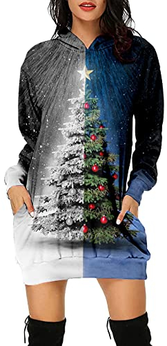 AZISEN Weihnachtskleider Mama Tochter Mutter Tochter Kleid Weihnachten Weihnachtskleid Damen Weihnachtskleider Damen Weihnachtdkleid Elfenkostüm Weihnachten Kleider Weihnachten Damen Weihnachtskleid