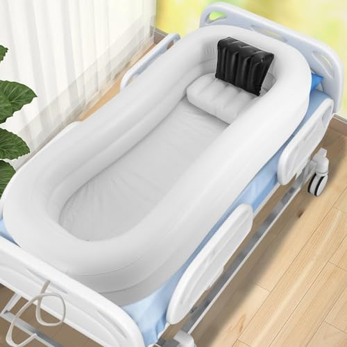 Set doccia gonfiabile medico per vasca da bagno, comodino, sistema doccia con pompa per anziani/disabili/pazienti costretti a letto