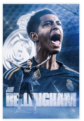 Jude Bellingham Fußball-Poster, 48 Stück, Leinwand-Poster, Schlafzimmer, Dekoration, Sport, Landschaft, Büro, Raumdekoration, Geschenk, ungerahmt, 30 x 45 cm