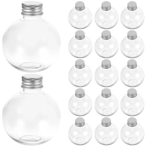 Amosfun Weihnachtsgetränkekugeln Weihnachtsschnapskugeln 25 Stück Durchsichtige Befüllbare Weihnachtsbaumdekorationen Wasserflasche Glühbirnenförmige Flaschengläser