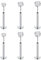 FECTAS 6pcs Threadless Push-In Knorpel Tragus Helix Piercing Schmuck Flat Back Stud Ohrringe Edelstahl 16G 10mm Lip Bars Labret Stud Lip Ear Medusa Piercing 2mm 3mm 4mm CZ Silber