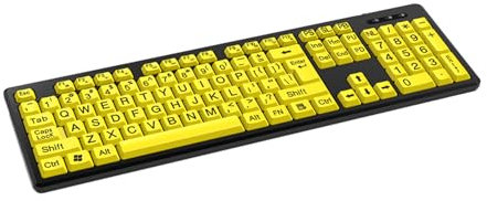 BAYORE USB LED Keyboard 104Keys Large Print Computer Keyboard Suitable For Elderly And Visually Perfect For Seniors Use Visually Impaired Individuals