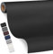 Kunstleder Selbstklebend, 80 x 200cm Leder Reparatur Set für Möbel, Sofa, Autositze, Taschen - Renovierung Kit (Glatt Schwarz)