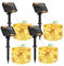 btfarm 4 Pack Solar String Lights Outdoor Garden, 6M/20FT Fairy Lights Solar Powered 8 Modes Copper Wire Solar Lights for Decorating Garden, Yard, Tree, Christmas, Warm White