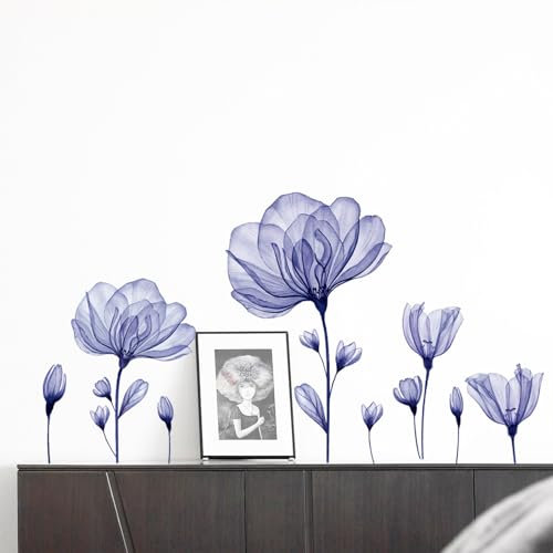 astylishome Wandtattoo Küche Blumen Groß XXL Wandsticker Lotusblume Tapeten Wandaufkleber Wohnzimmer Schlafzimmer Kinderzimmer Babyzimmer Flur Wanddeko 0307