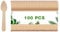 Dazkzooy Cucharas de café de madera desechables, 100 cucharas pequeñas de madera, Cubiertos desechables, Cucharas desechables，biodegradables, ideales para fiestas y eventos