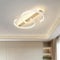 LUOLONG LED Deckenleuchte Dimmbar Deckenlampe Holz Wohnzimmerlampe 45w Mit Fernbedienung 2-Ringen Kreis Bambus Deckenleuchte Weiß Schlafzimmerlampe Arbeitzimmer Büro Modern LED Deckenbeleuchtung-50cm