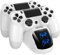 OIVO Chargeur Manette PS4, Station de Charge Manette PS 4 avec Puce de Charge de 1,8 Heures, Station Manette Sony PS4/Pro/Slim (Blanc)