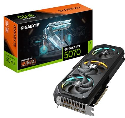 GIGABYTE GeForce RTX 5070 Gaming OC 12G Carte graphique 12 Go 256 bits GDDR7, PCIe 5.0, système de refroidissement WINDFORCE, GV-N5070GAMING OC-12GD