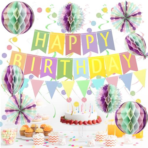 Decorazioni Compleanno, Addobbi Compleanno, Decorazioni Festa, Happy Birthday Ghirlanda, Striscione Buon Compleanno, Festoni Compleanno, per Compleanno, Anniversario,Fidanzamento