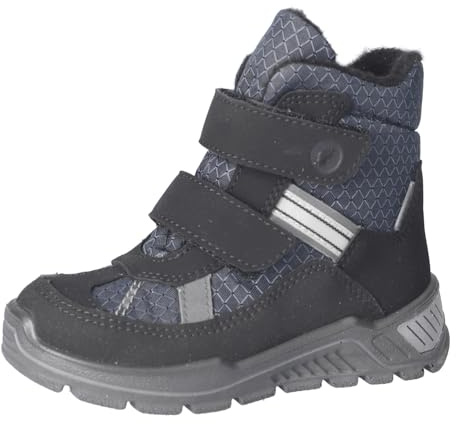 RICOSTA Jungen Stiefel Gabris, Kinder Boots, Weite: Mittel, lose Einlage, Sympatex, Klettstiefel, Booties, wasserdicht, schwarz/Carbon (480), 33 EU