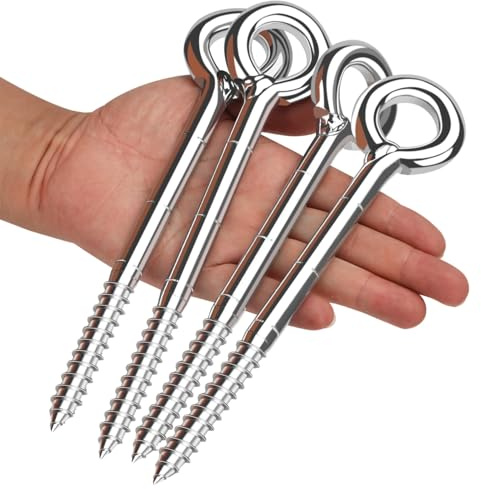 Anclaje para Andamio Ganchos Tornillos de Ojo(4Pcs, M12x230mm) | Tornillos de Anillo Galvanizado Pernos de Ojos Pesado para Anclaje de Andamios Fijación de Pared Levantar