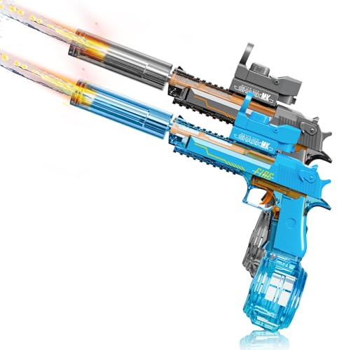 UROINT Elektrische Wasserpistole für Kinder, Wasserspritzpistole LED-Licht | Electric Water Gun Automatische Spritzfunktion, Wasser Pistole Outdoor Pool Spielzeug FüR Erwachsene Jungen MäDchen 2er-Pack
