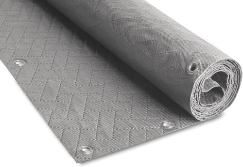 COVER IT Balkon Sichtschutz Premium 240g/m2 80 x 200 cm Grau | Balkonsichtschutz mit Geprägtes Geflecht für Balkon, Terrasse & Geländer
