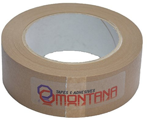 50mm X 50m Brown Paper Sticky Tape Picture Framing Self Adhesive