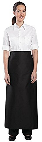 Regular Bistro Apron Polycotton Black Chefs Kitchen Catering Cooking Craft | Commercial uniform gear providing durable protection for kitchen staff, professional chefs and multi-use craft workspaces.