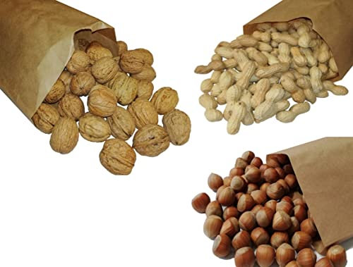 FRUCHTVERSAND24® Nuss-Mix Nussmischung Inhalt 3,25kg, Grenobler Walnüsse (1kg), französische Haselnüsse (1kg), Jumbo Erdnüsse blauer Elefant (1,25kg)