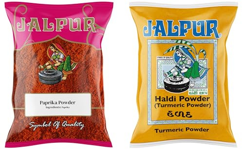Jalpur Millers Spice Combo Pack | Paprika Powder 100g & Turmeric Powder 100g | Premium Ground Spice Powders for Cooking, Seasoning & Everyday Indian & Global Recipes (2 Pack)