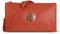 Women's Small Clutch, Cross Body, Shoulder Bag with Wristlet and Long Adjustable Shoulder Strap (Orange)