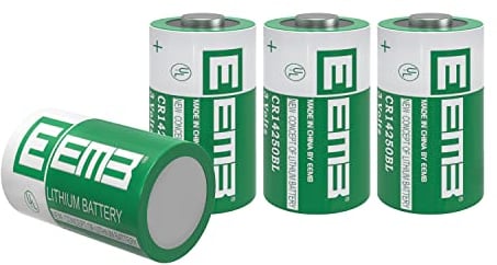 4X EEMB CR 14250 1/2 AA 3V Lithium Battery for Dive Computer Scuba Transmitter and Receiver and Temperature Logger 900mAh Non Rechargeable
