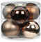 Magic Weihnachtskugeln Glas 10cm 6 STK. Christbaumkugeln Christbaumschmuck Farbe: Elegant Lounge (Schokolade braun)