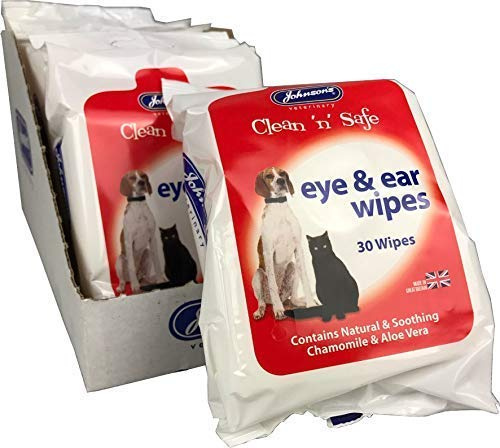 JOHNSON'S Veterinary Clean'n'Safe Eye & Ear Wipes - Bulk Deal of 6