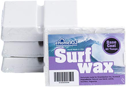 EHOMEA2Z Surfboard Wax Basislack High Performance All Natural 1,2,3,4 Pack Orange