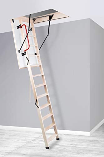 Bodentreppe wärmegedämmt viele Größen mit Handlauf und Fußkappen Treppe Raumhöhe bis 280cm U-Wert 1,1 (110x60)